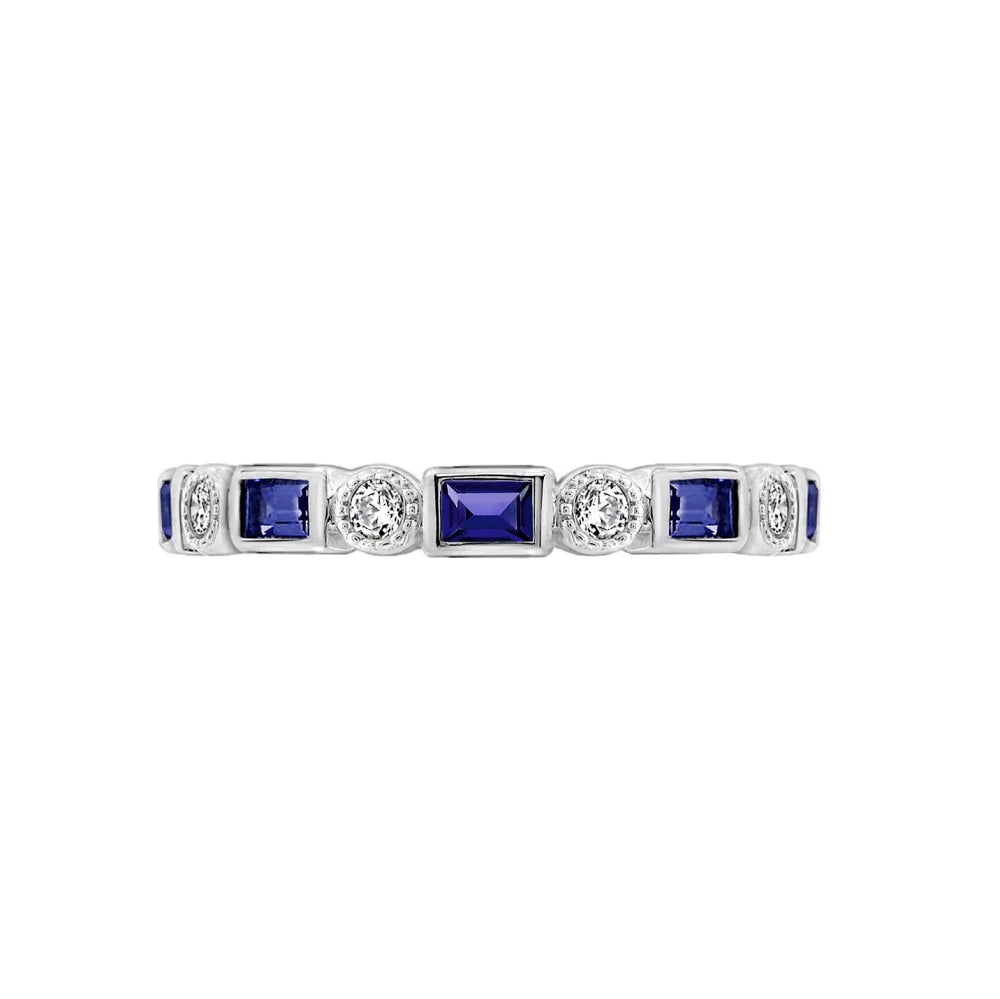 Alternative Round And Baguette Bezel Eternity Ring