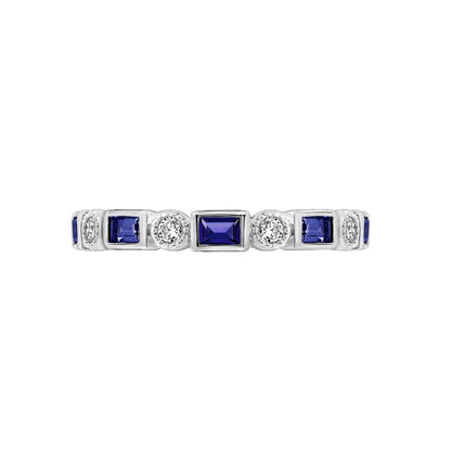 Alternative Round And Baguette Bezel Eternity Ring