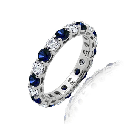 3.5mm Round Cut Prong Set Eternity Ring