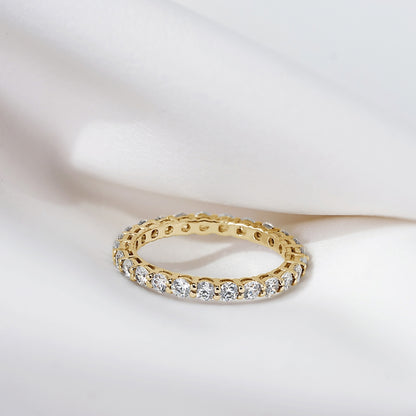 2.5mm Round Cut Eternity Ring