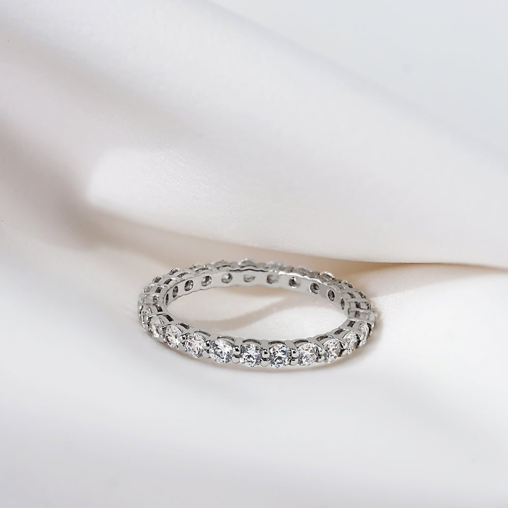 2.5mm Round Cut Eternity Ring