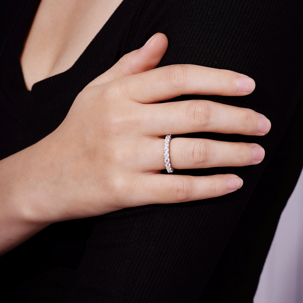 2.5mm Round Cut Eternity Ring