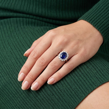 Oval Halo Royal Cocktail Ring