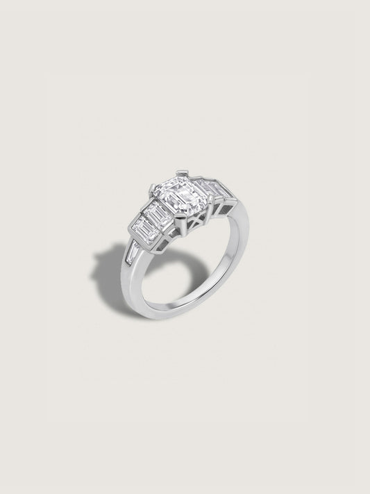 Tapered Emerald Cut Baguette Ring