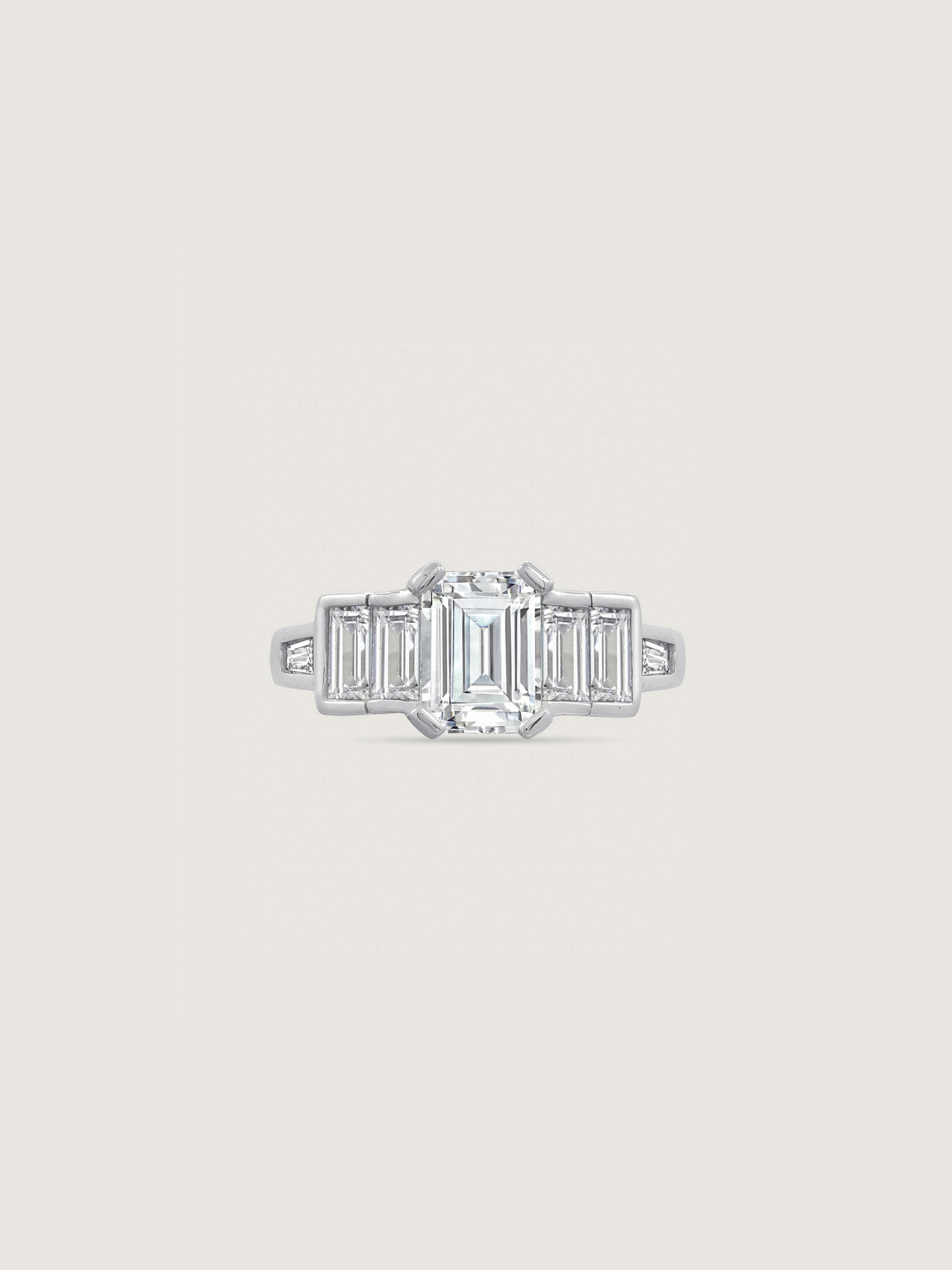 Tapered Emerald Cut Baguette Ring