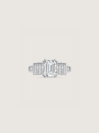 Tapered Emerald Cut Baguette Ring