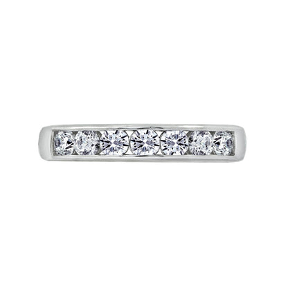 3mm Round Cut Channel Set Half Band Ring
