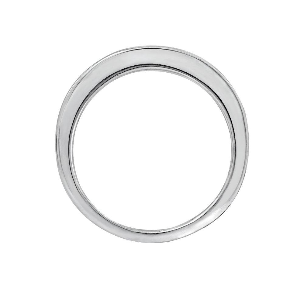 Princess Cut 3mm Channel Set Half Band Ring