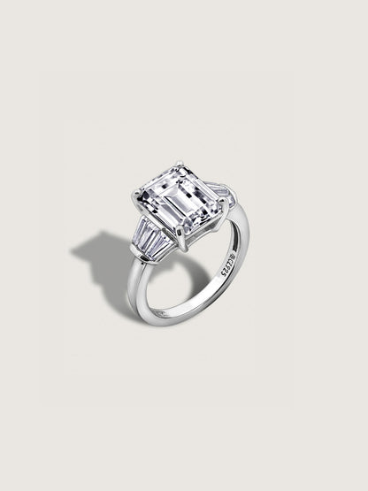 Glamour "Lisa" Emerald Cut Cocktail Ring