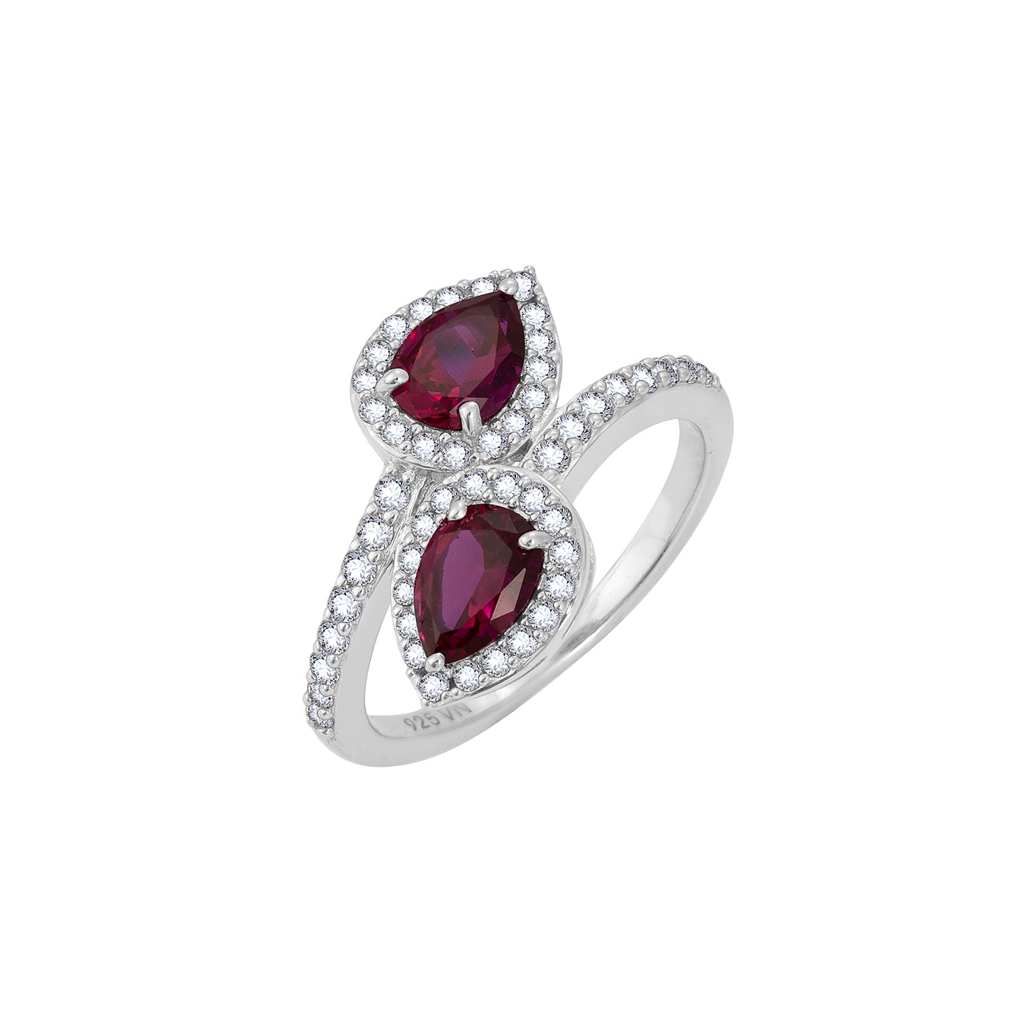 DIAMONBLISS Marilyn Monroe Bypass Pear Ring