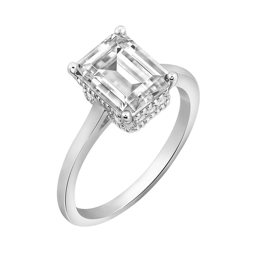 DIAMONBLISS Marilyn Monroe Red Accent Emerald Ring