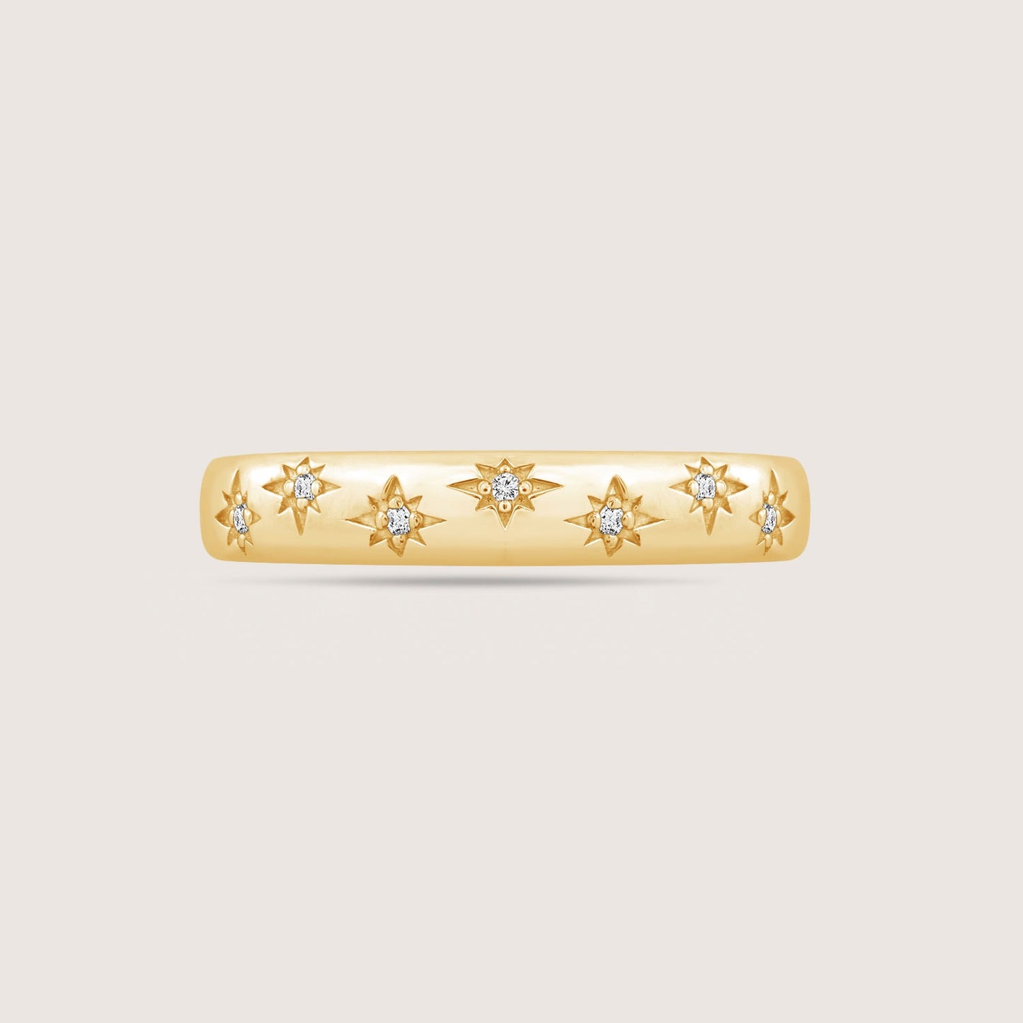 Lab Grown Diamond Starburst Dome Band Ring
