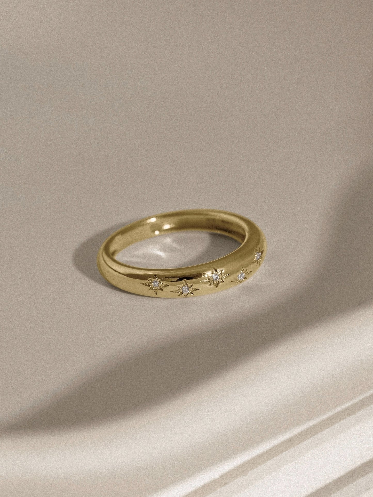 Lab Grown Diamond Starburst Dome Band Ring