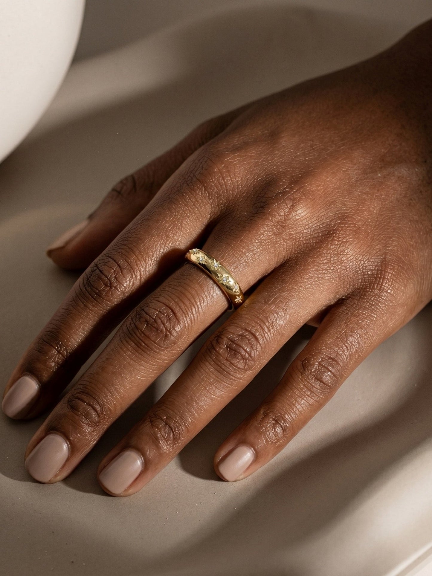 Lab Grown Diamond Starburst Dome Band Ring