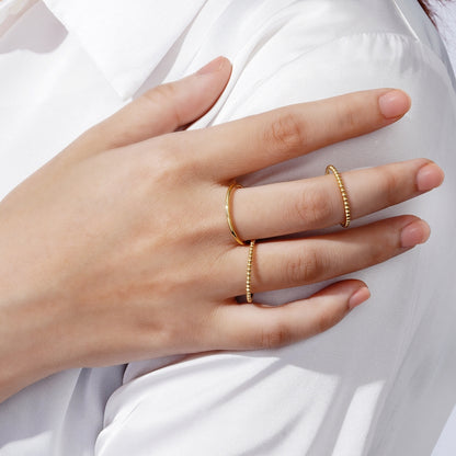 Set Of Three Thin Plain Ring
