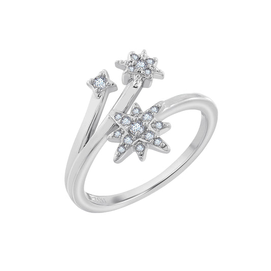 DIAMONBLISS Marilyn Monroe North Star Bypass Ring