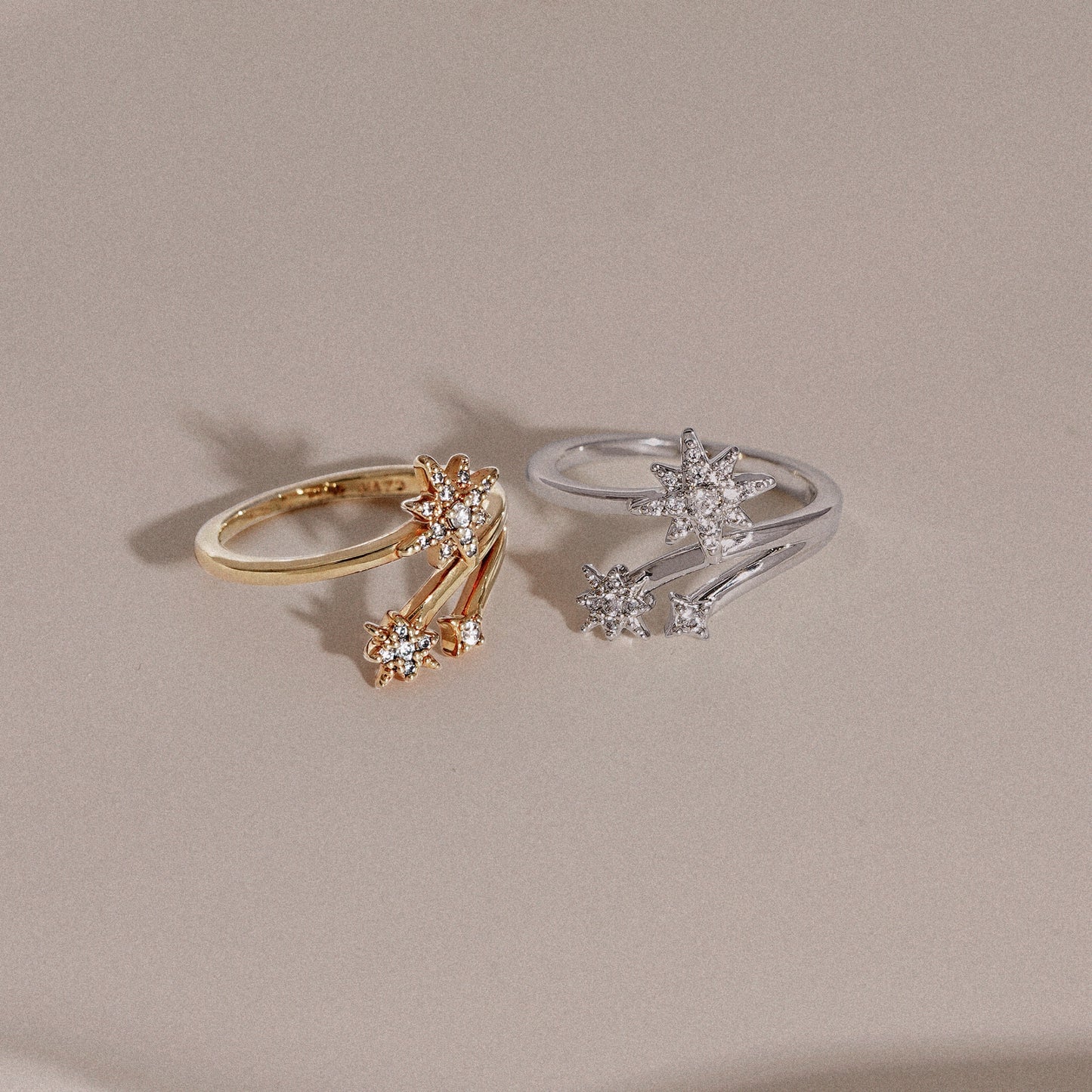 DIAMONBLISS Marilyn Monroe North Star Bypass Ring