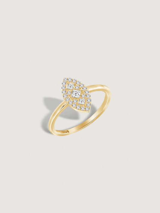 Marilyn Monroe Pave Marquise Shape Ring