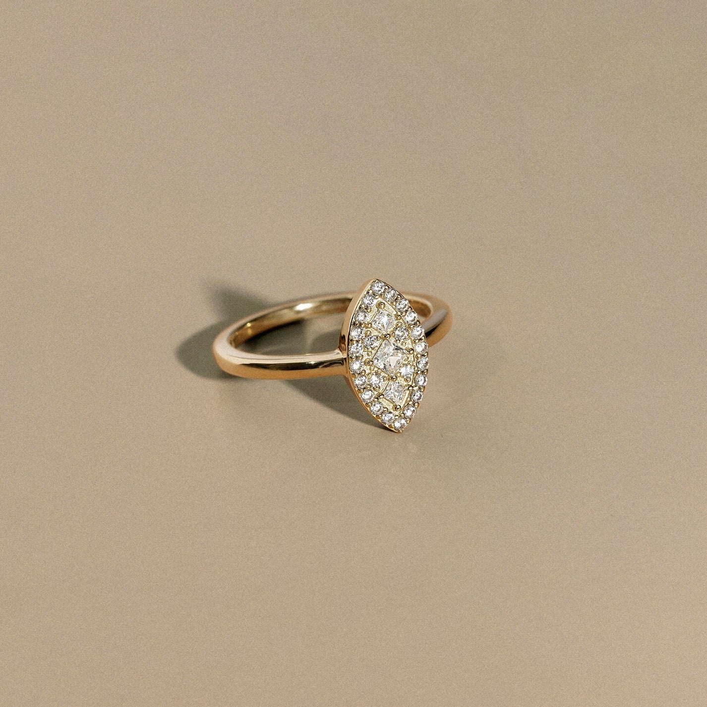 Marilyn Monroe Pavé Marquise Ring