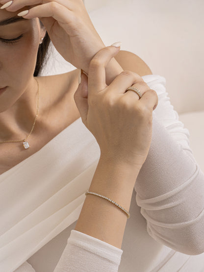 Diamonbliss Lab-Grown Diamond Round Tennis Bracelet