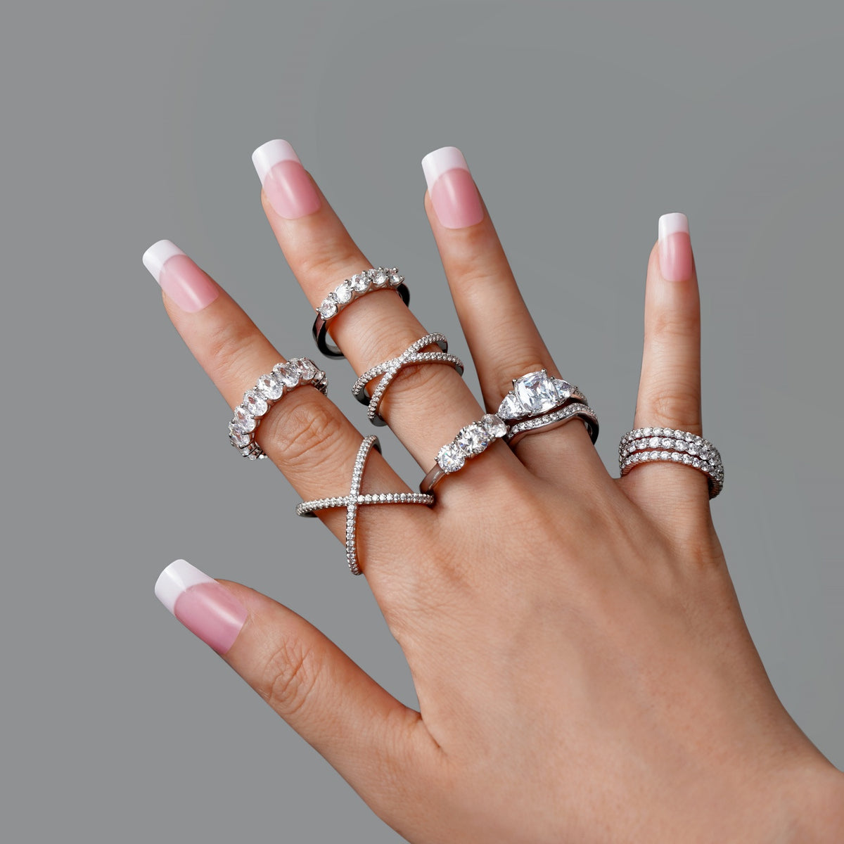 Cushion Emerald Cut Bridal Ring Set