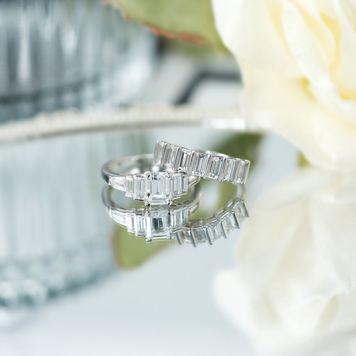 Tapered Emerald Cut Ring