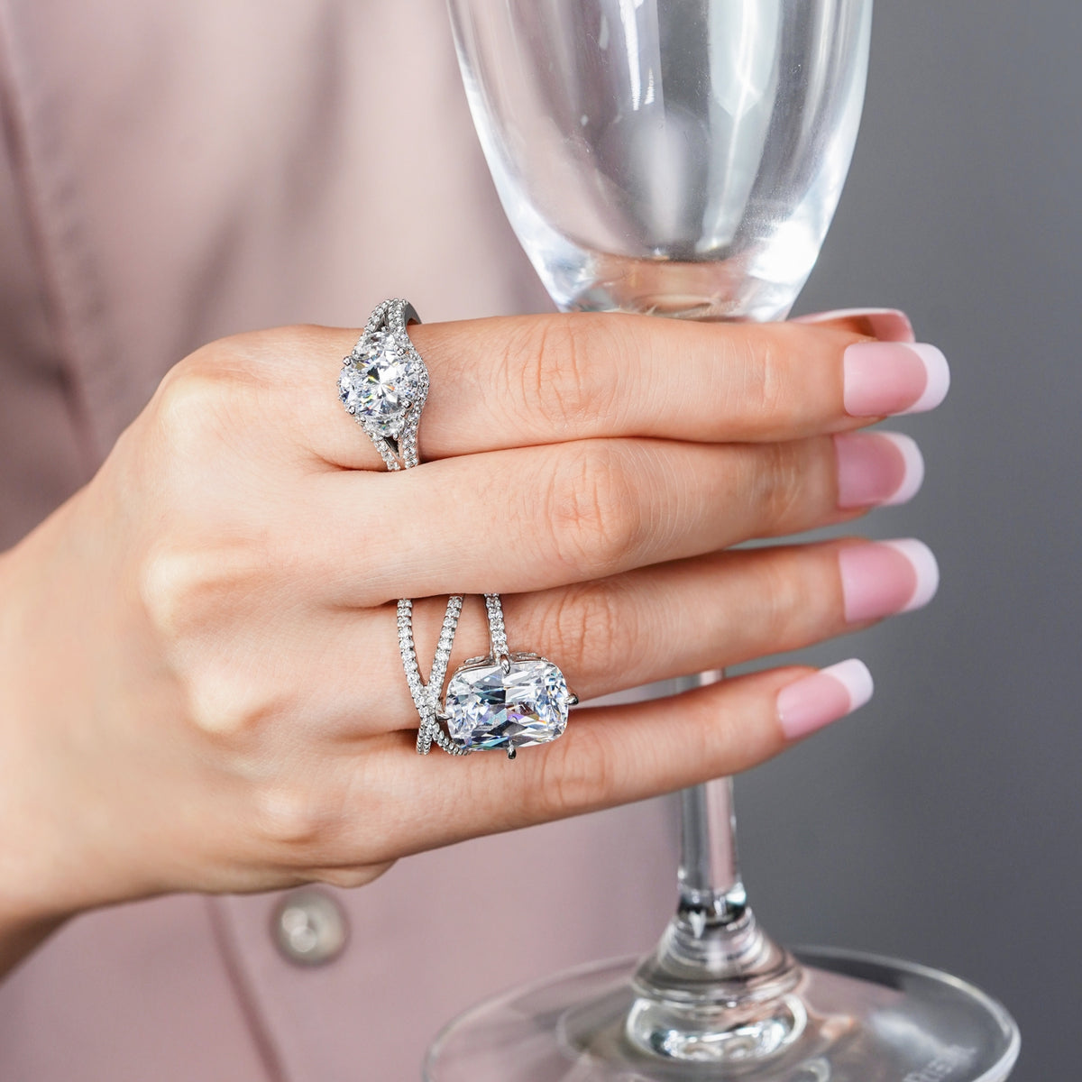 Cathedral Emerald Cut Cocktail Ring