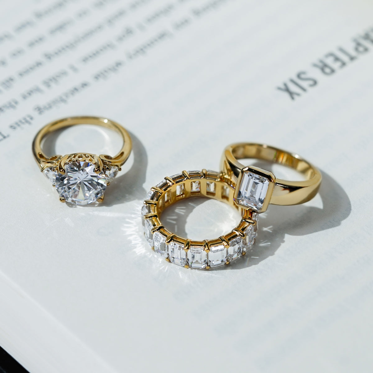 Round CZ Engagement Ring