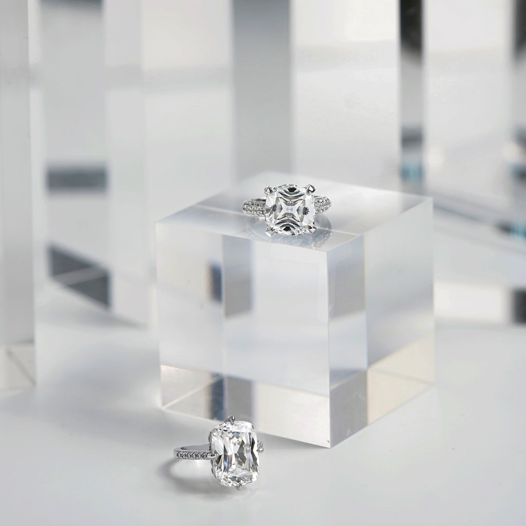 Fancy Gallery Cushion Cocktail Ring