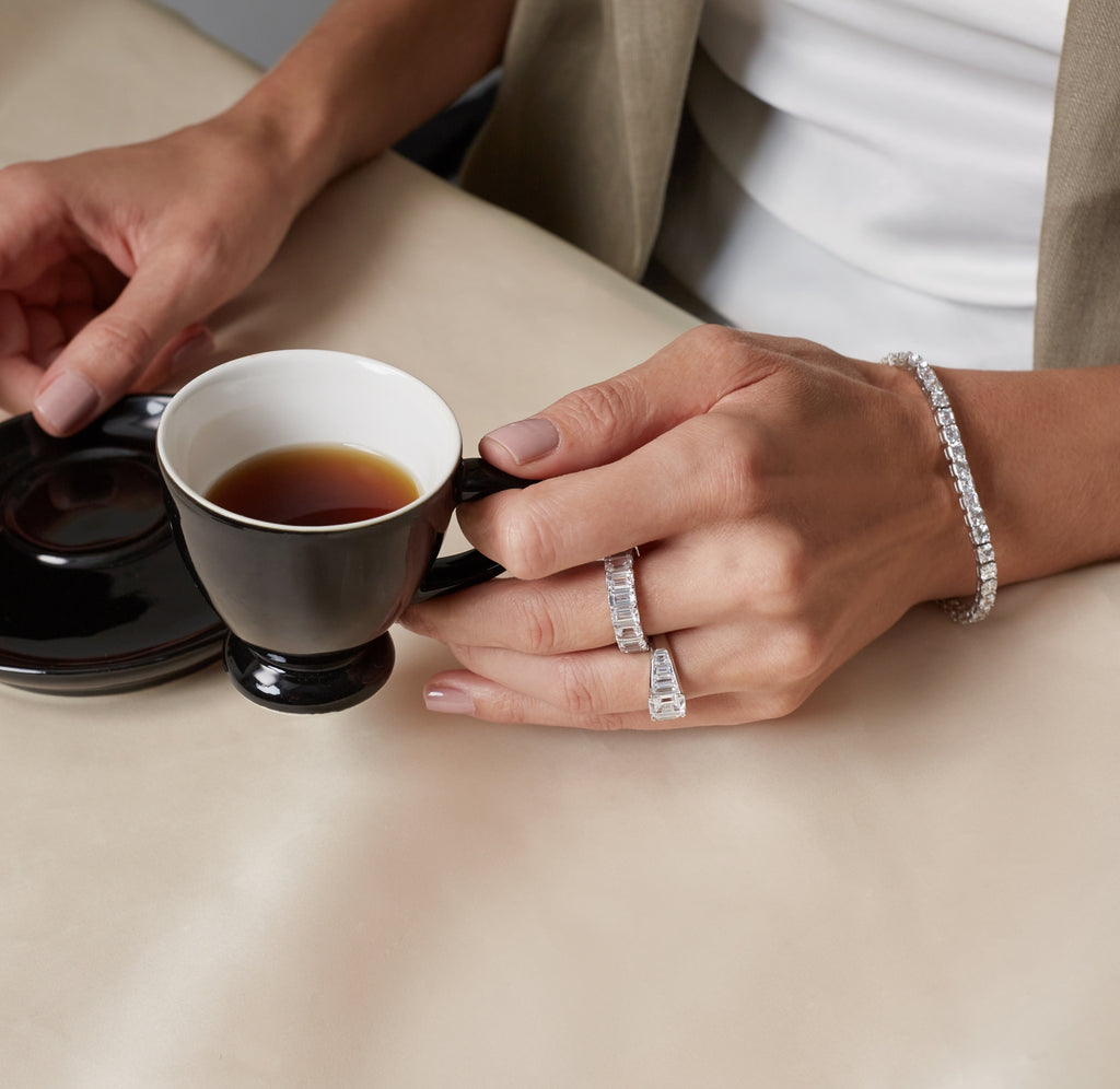Emerald Cut Tapered Ring