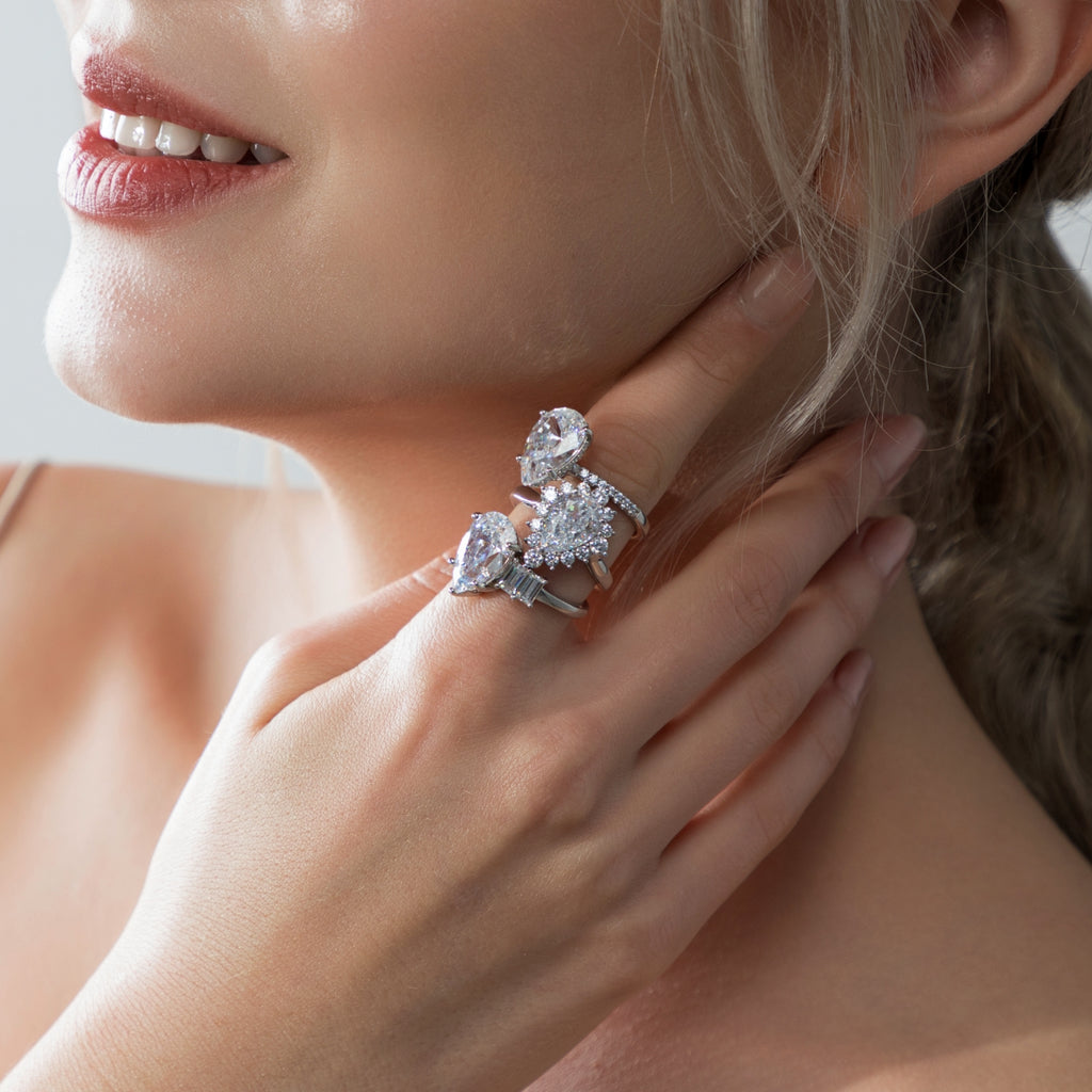 Vertical Baguette Accented Solitaire Ring