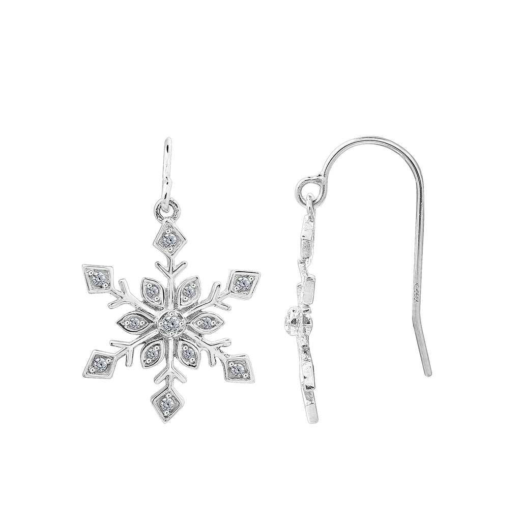 Whimsical Snowflakes Drop Earrings