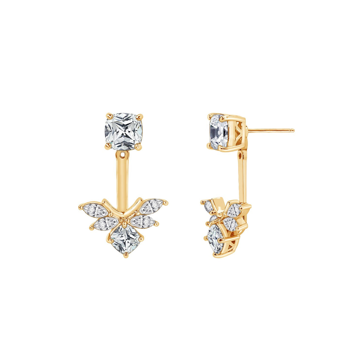 Floral Jacket Earrings