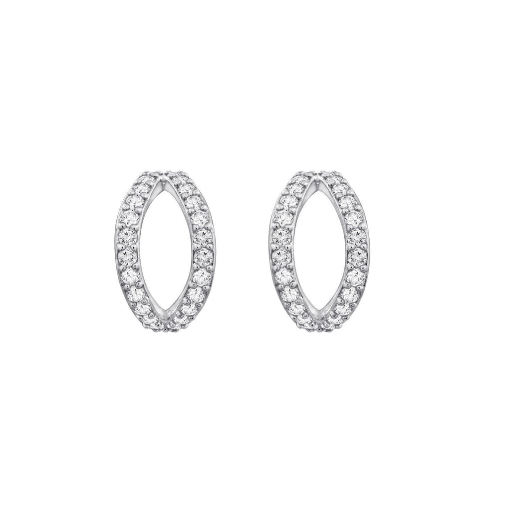 Pavé Duo Hoop Earrings