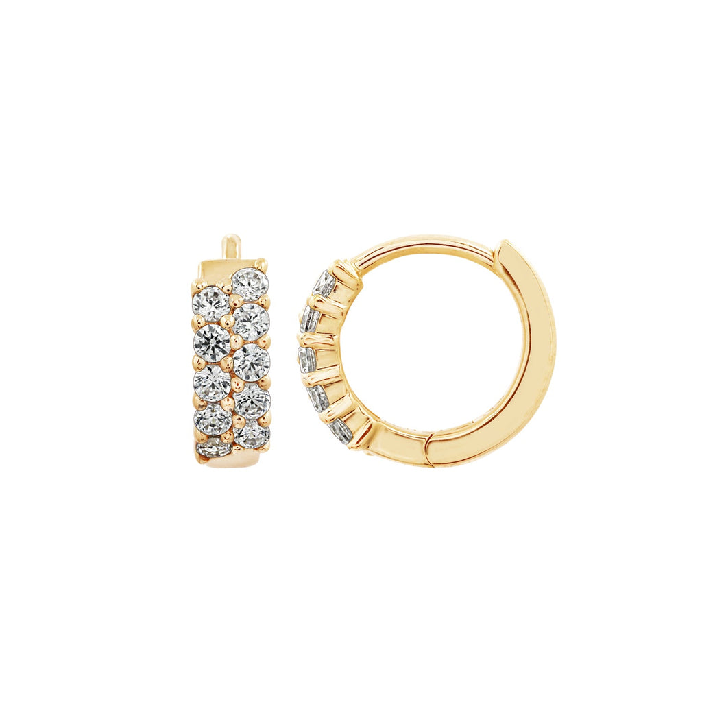Pave Hoop Earrings