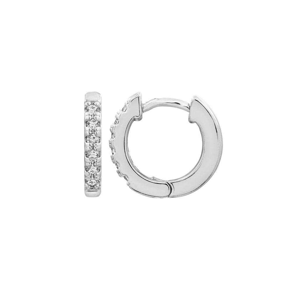 Different Size Pave Hoop Earrings