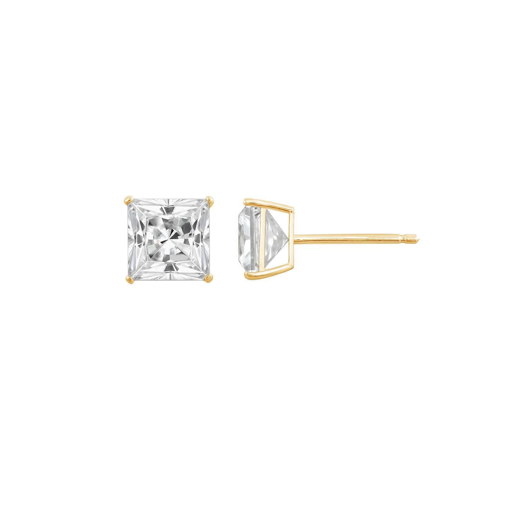 10K Solid Gold Solitaire Earrings