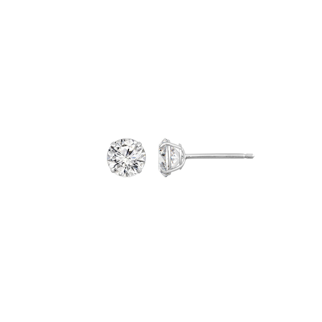 10K Solid Gold Solitaire Earrings