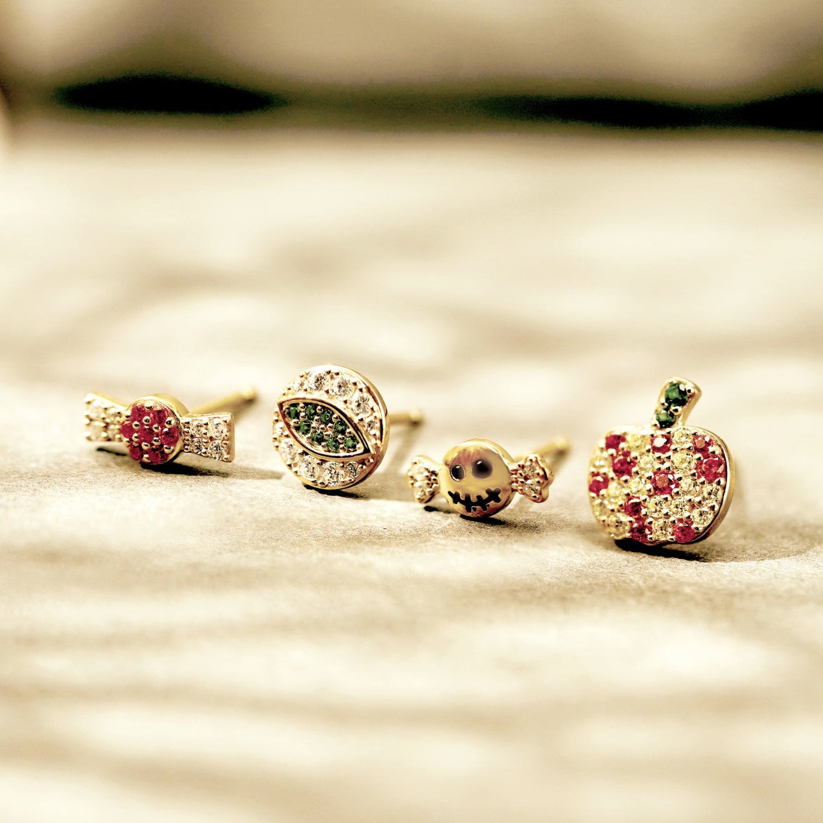 Minimal Sweet Pumpkin Stud Earrings