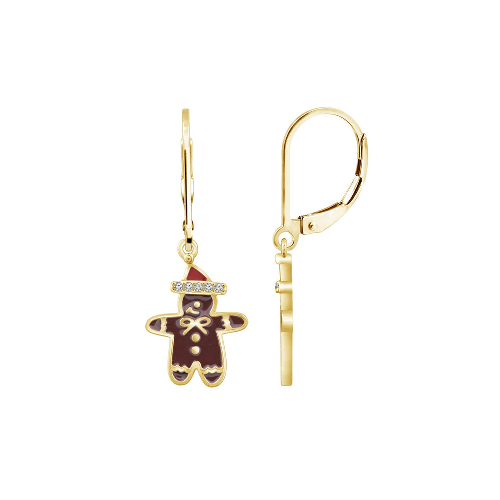 Christmas Gingerbread Leverback Earring