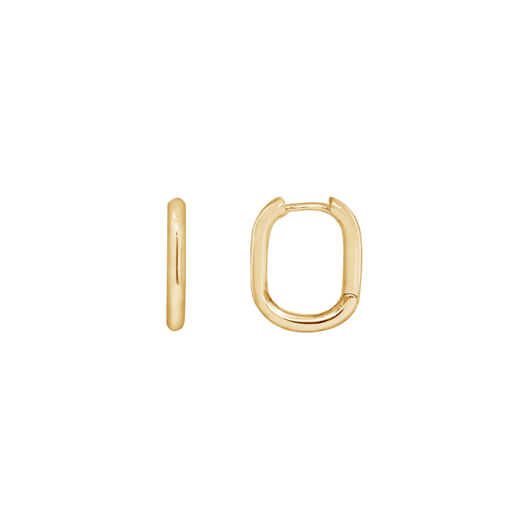 Plain Oval Hoop Earrings