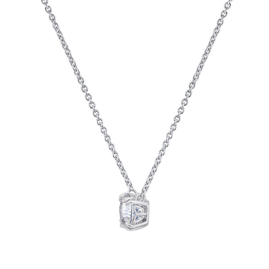 Round Solitaire Pendant Necklace
