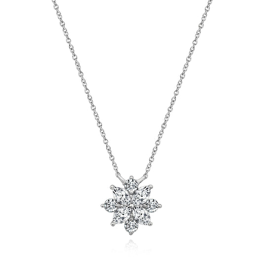 Unique Snowflake Pendant Necklace
