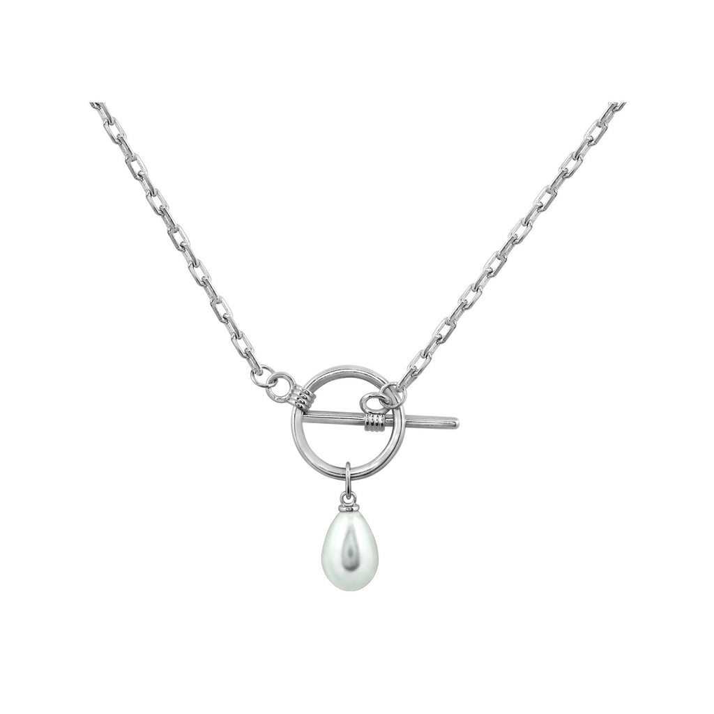 Drop Pearl Pendant Necklace