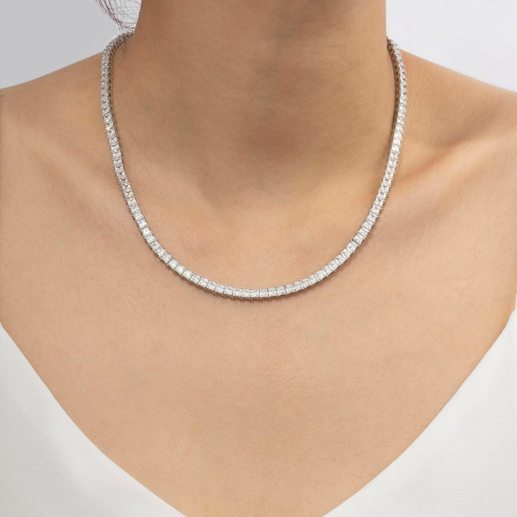 Brass Princess Tennis Necklace
