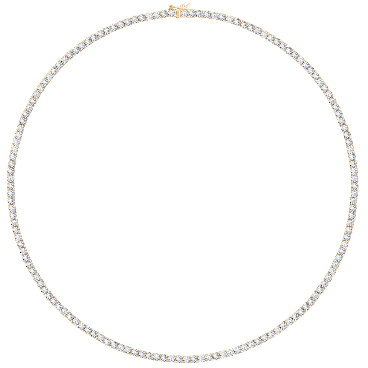 Sterling Silver Round Tennis Necklace