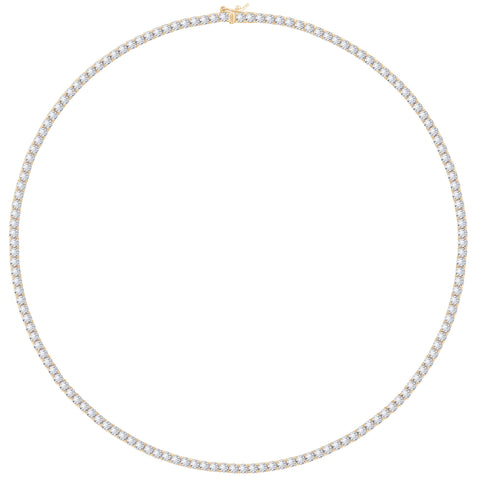 Sterling Silver Round Tennis Necklace