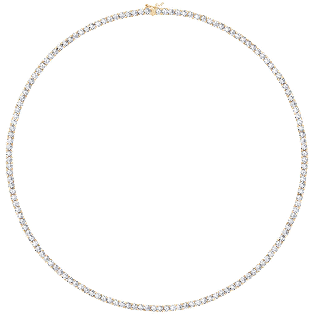 Brass Round Tennis Necklace