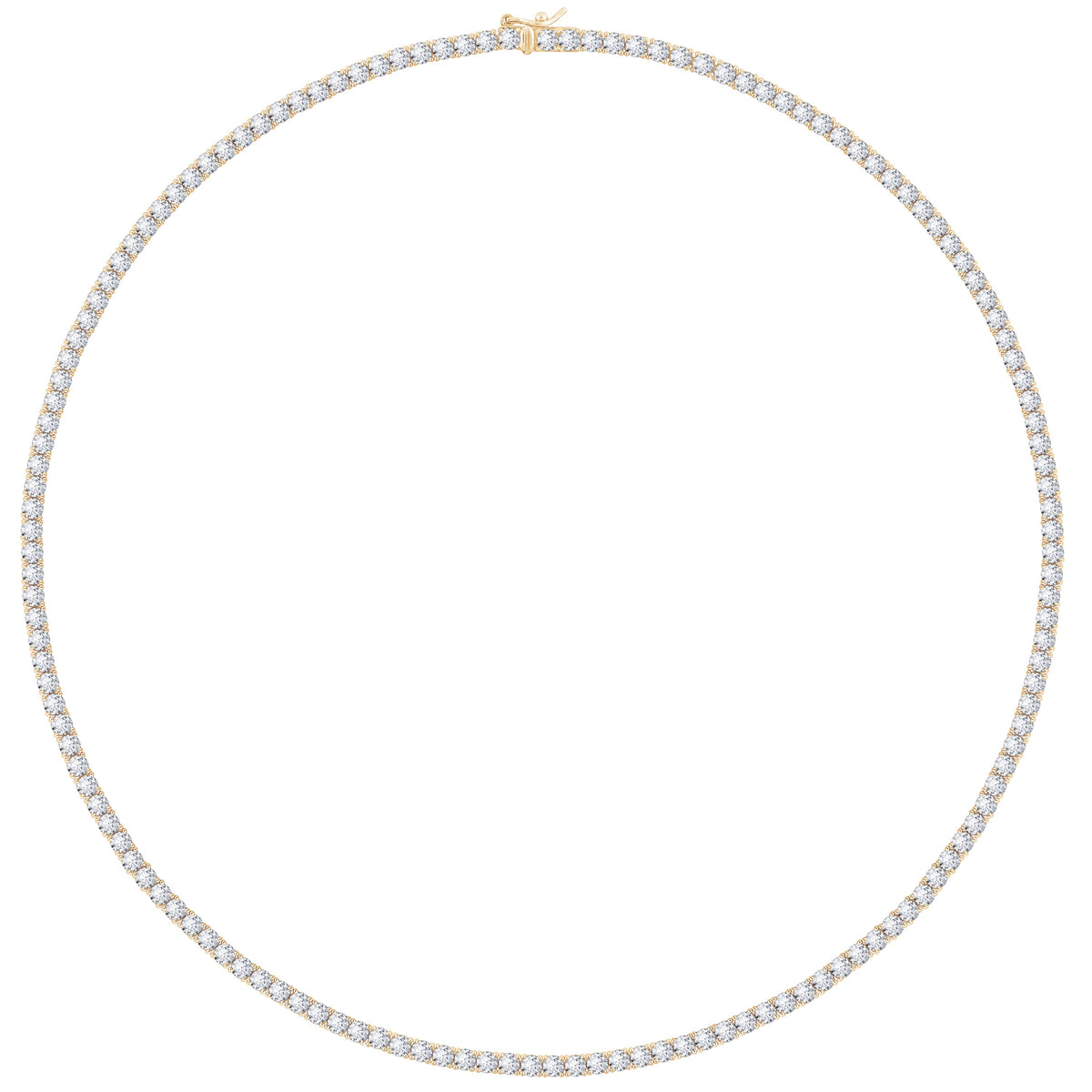 Brass Round Tennis Necklace