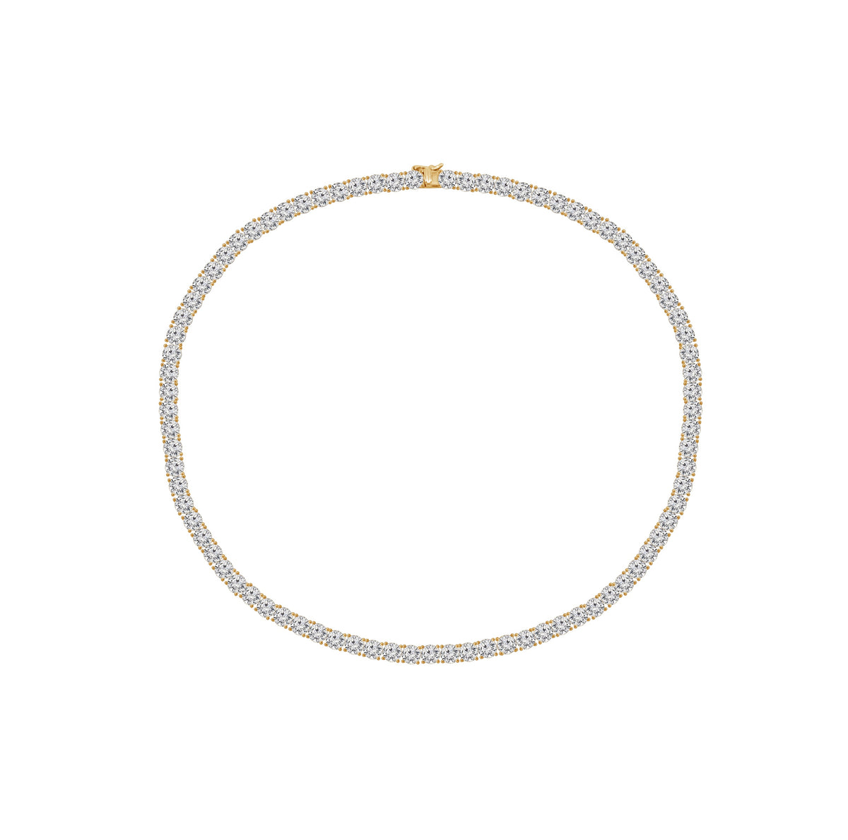Brass Round Tennis Necklace